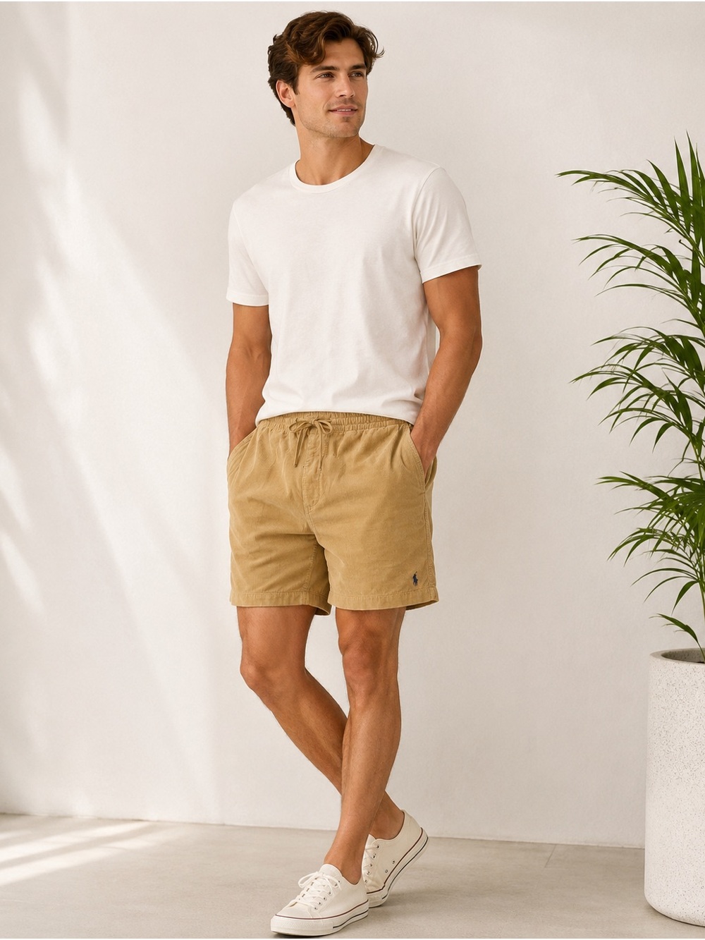 Polo Ralph Lauren Menβs Corduroy Prepster Shorts Tan Khaki XL Classic Fit 6β